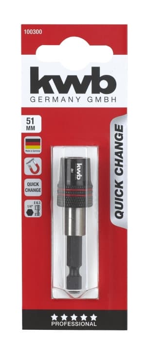 Тримач біт з швидкоз'ємом 60 мм, магнітний, KWB (100300)