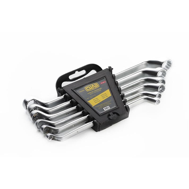 СИЛА Набір ключів накидних двосторонніх CrV 6 шт. (6-х7,8х9,10х11,12х13,14х15,16х17 мм)