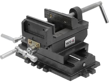 Лещата машинні вертикально-горизонтально напрямні YATO, губки b= 100 мм, розвід губ- 80 мм [1]