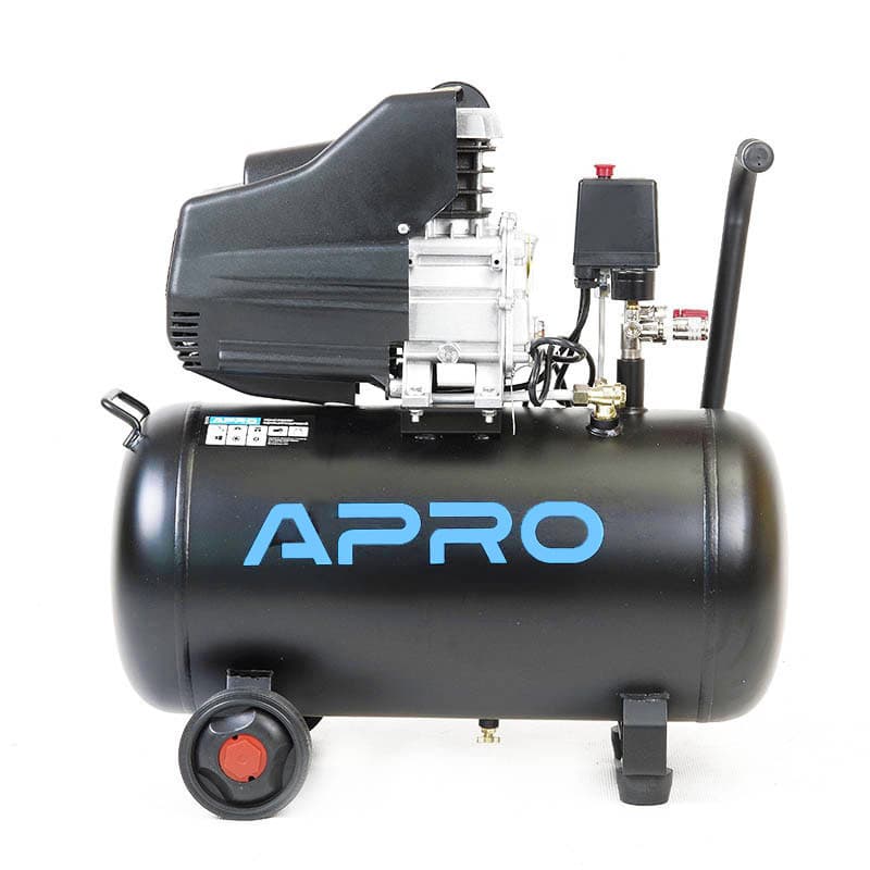 APRO Компресор одноциліндровий OFD-50 8 Бар 1.5 кВт 205 л/хв 50 л (2 крана) + Олива 0,2 л