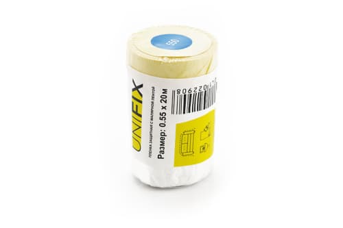 Плівка захисна з малярною стрічкою 550мм*20м UNIFIX