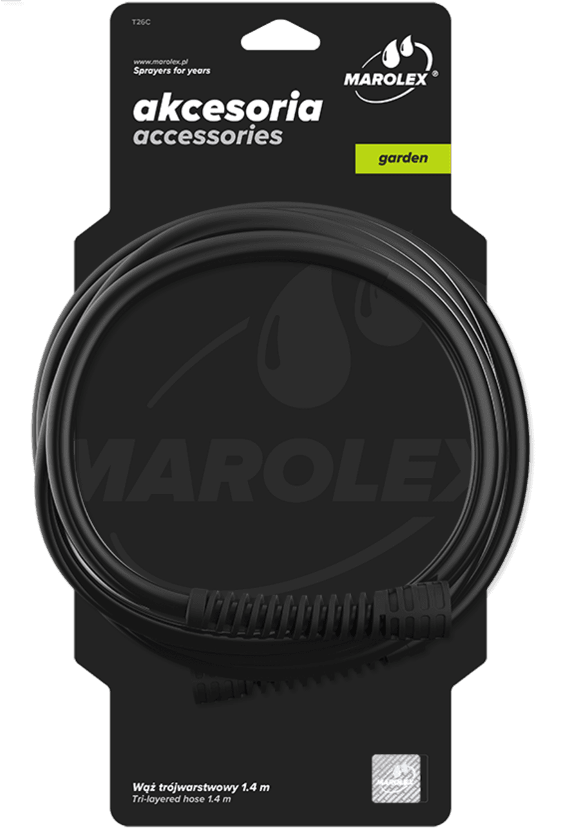 Шланг з гайками MAROLEX : 140 см (P097.064)(T26C)(hobby,profession,profession+,titan,movi,x-line)