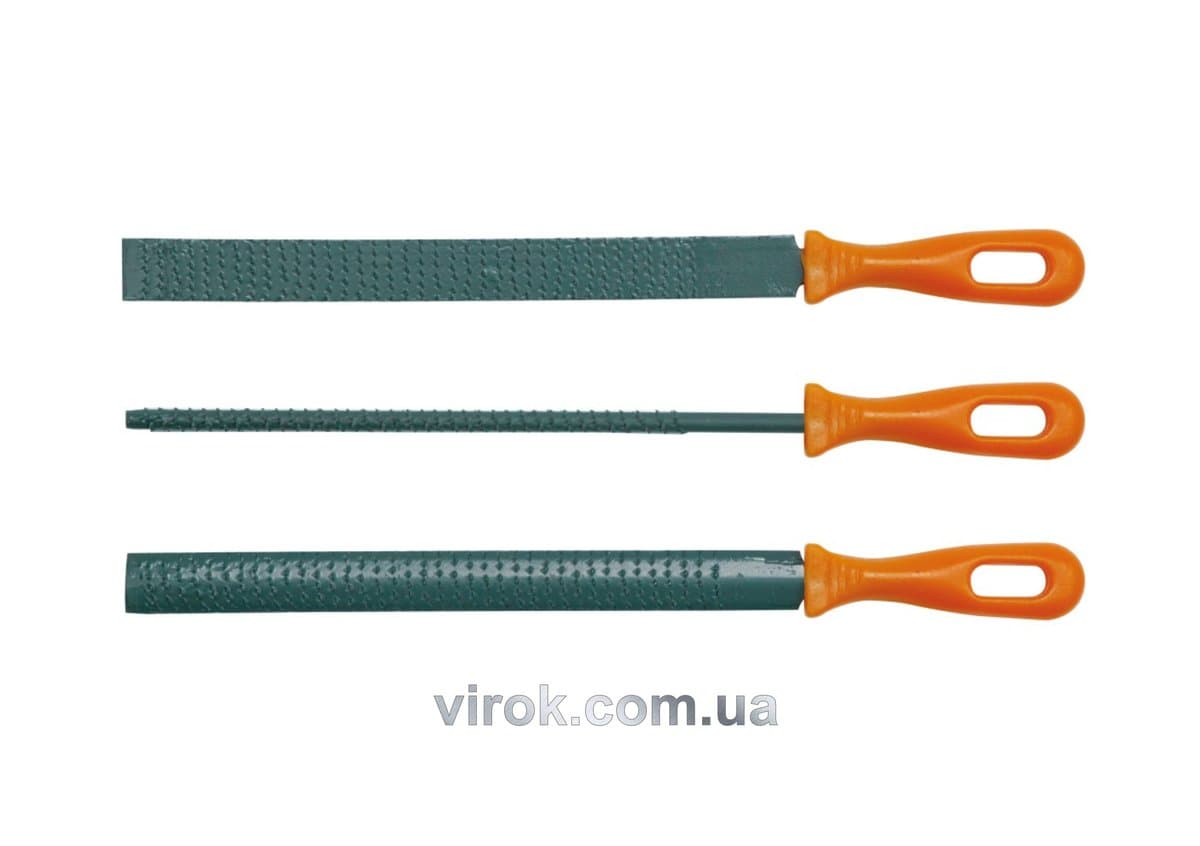 Рашпилі VOREL Набір 3 шт, l=200 мм(DW)