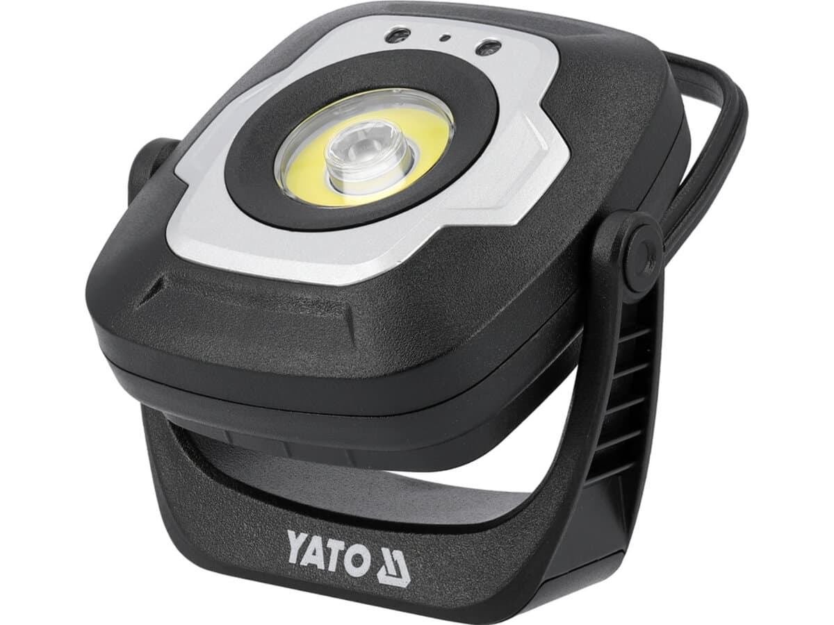 Прожектор діодний, переносний YATO, 10Вт, 1200/ 600/ 100 Lm 3 режими, живл.- акумул. 3,7 В, 4,4 АГод