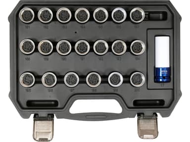 Торцеві головки до гвинтів колісних дисків авто OPEL YATO: з квадратом- 1/2", компл. 21 шт [5]