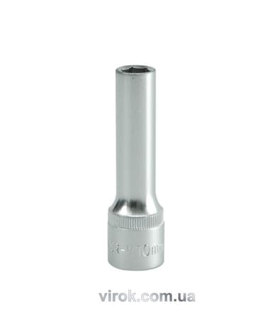 Головка торцева 6-гранна YATO : подовжена, квадрат 1/2", М= 10 мм, L= 76 мм [12/60/120]