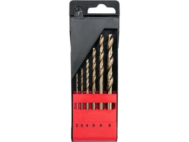 Свердла по металу кобальтові YATO: Co-HSS, Ø= 2, 3, 4, 5, 6, 8 мм, 6 шт [15/60]