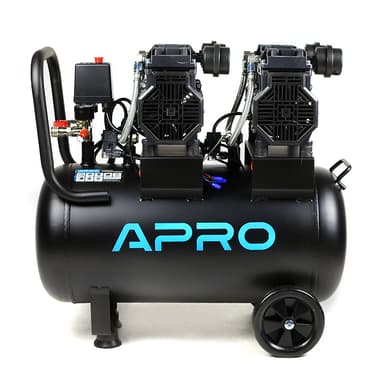 APRO Компресор чотирьохциліндровий безмасляний OFE-50 8 Бар 2х1.5 кВт 475 л/хв 50 л (2 крана)