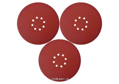 Круг шліфувальний з наждачн. паперу з липучкою YATO: Ø=225мм, Р240, до YT-82340 і YT-82350, 3шт [60]