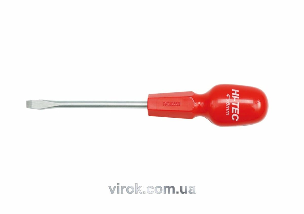 Викрутка плоска VOREL Cr-V "HI-TEC", 6 х 200 мм [12/144] DW