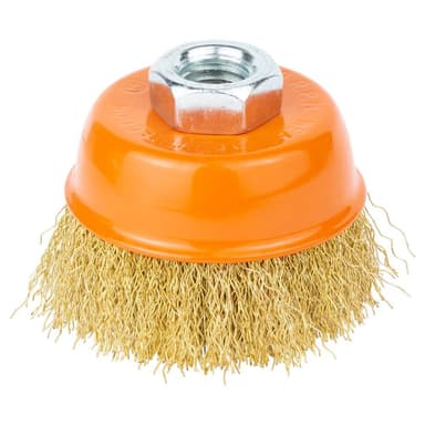 SIGMA Щітка для металу дротяна торцева (чашка) Ø 65 мм М14 × 2 мм (латунь) Grad