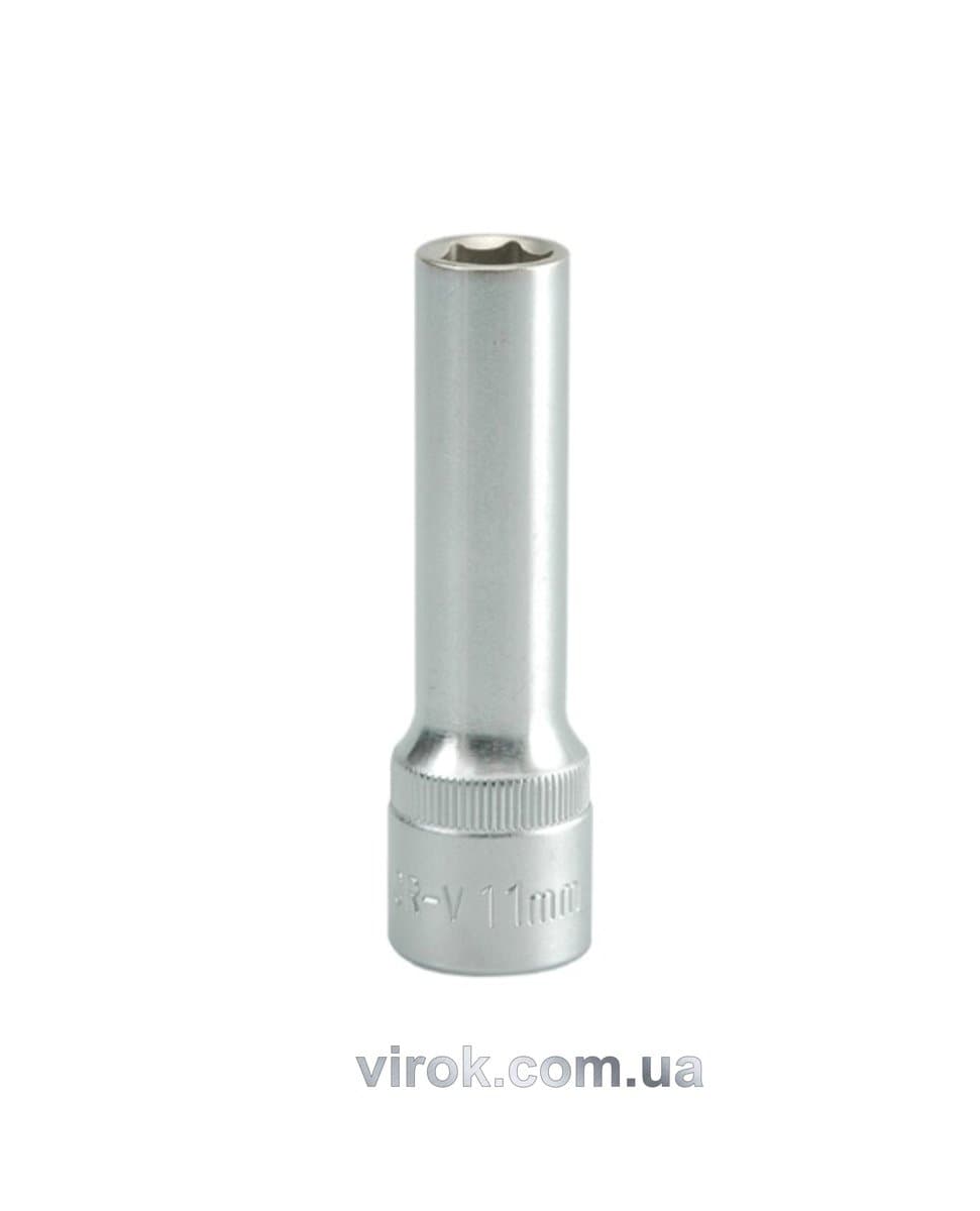 Головка торцева 6-гранна YATO : подовжена, квадрат 1/2", М= 11 мм, L= 76 мм [12/60/120]