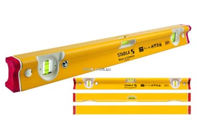Рівень STABILA Type R 300 : L= 122 см. Надміцний профіль R. 3 капсули. 2 метр. шкали, + ковпачки