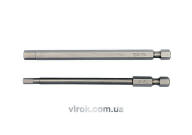 Набір насадок викруткових YATO : "HEX-TAMPER" 4 , 6 мм, квадрат 1/4", L= 100 мм. 2шт. [25/100]