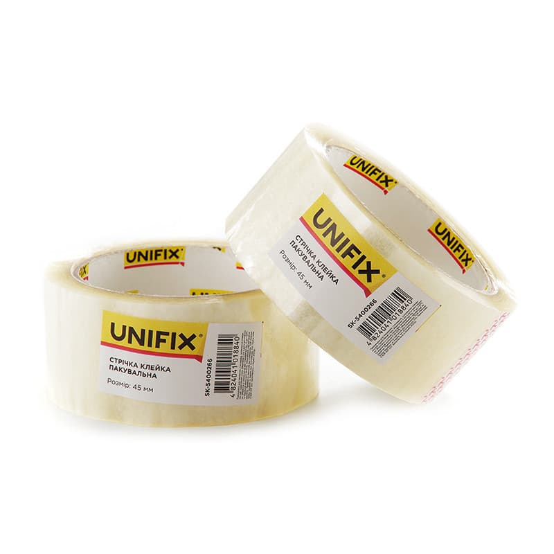 UNIFIX Стрічка клейка пакувальна (скотч) 38 мкм 45 мм 200 м