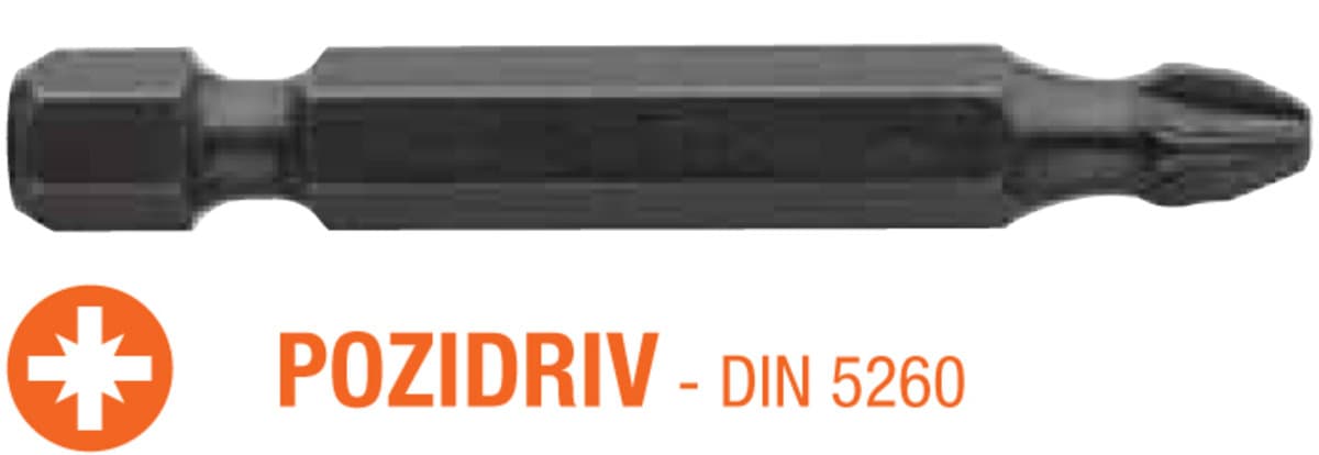 Насадка викруткова USH Industry TORSION PZ2 x 50 мм. подовжена, Уп. 10 шт.