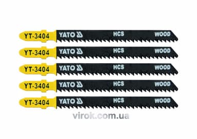 Полотно для електролобзика(дерево) YATO : 10TPI, L= 100 мм. Уп. 5 Шт. [50/250]