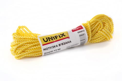 Мотузка в'язана 3мм, 15м асорті UNIFIX