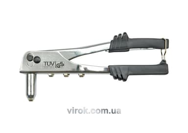 Заклепочник VOREL з металевим хромованим корпусом, l=250мм, Ø-2,4/3,2/4,0/4,8 [12/24]