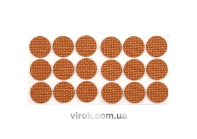 Протектор самоклеючий VOREL 25мм, набір 18шт коричневі [24/432]