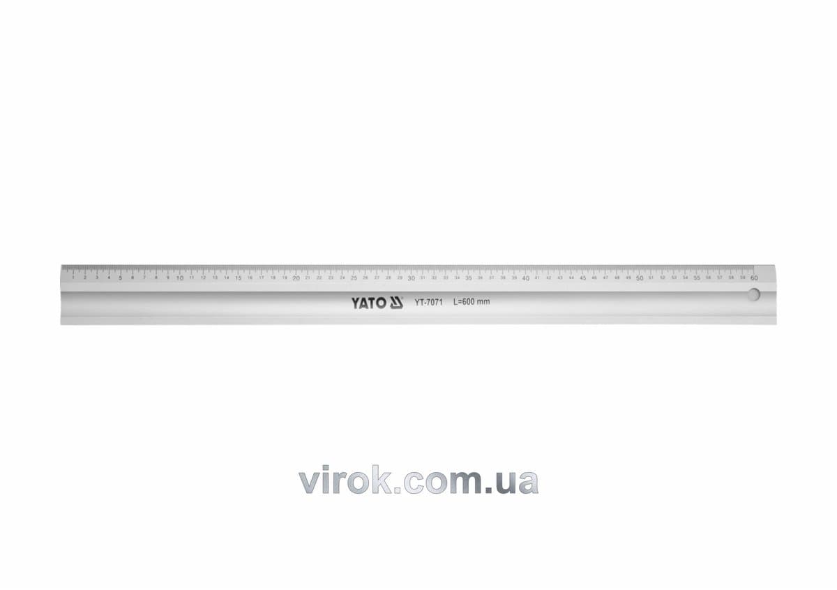 Лінійка алюмінієва YATO : L= 600 мм [10/50]