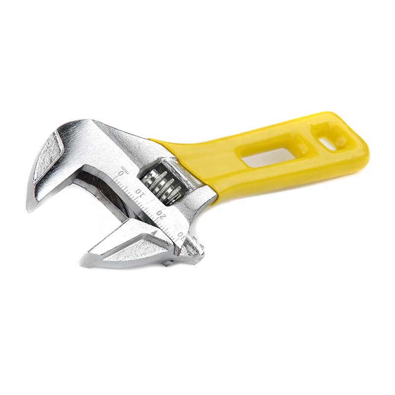 СИЛА Ключ розвідний укорочений із тонкими губами прогумований CrV 0-46 мм 190 мм