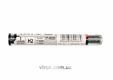 Стержень графітний YATO : "H2", чорний для олівця автомата. 5 шт. [20/1000]