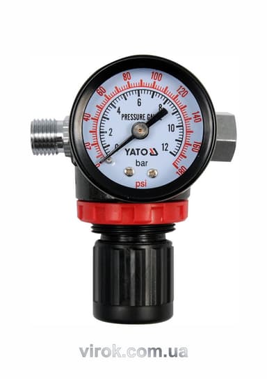 Клапан редукц. пневмат-й з манометром YATO, 1/4", P= 1.2 MPa [25/50]