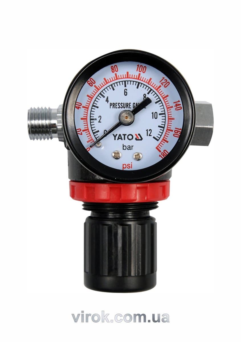 Клапан редукц. пневмат-й з манометром YATO, 1/4", P= 1.2 MPa [25/50]