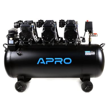 APRO Компресор шестициліндровий безмасляний OFE-100 8 Бар 3х1.5 кВт 712 л/хв 100 л (2 крана)