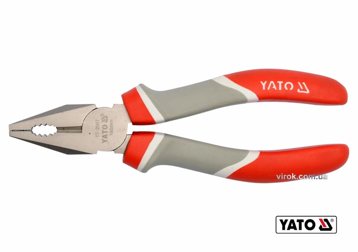 Плоскогубці комбіновані YATO : L= 180 мм [6/60]