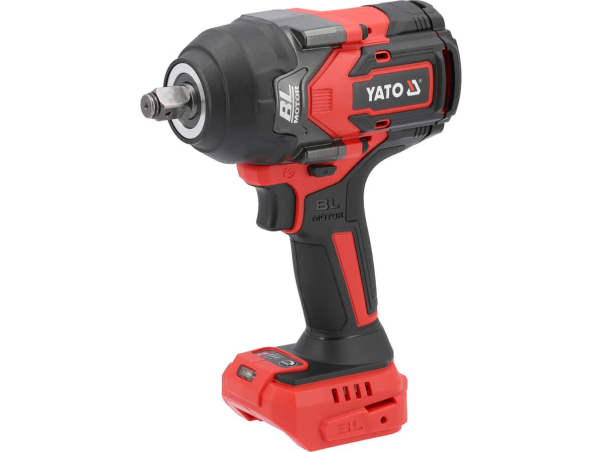Гайковерт ударний безщітковий акум. YATO:18 В Li-Ion, квадрат 1/2", КМ-1200 Нм (БЕЗ АКУМУЛЯТОРА) [6]