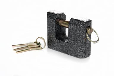 Замок навісний П-подібний чорний - (75x56x27мм), дисковий (фінський) ключ AURORA