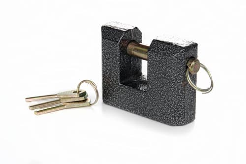 Замок навісний П-подібний чорний - (75x56x27мм), дисковий (фінський) ключ AURORA