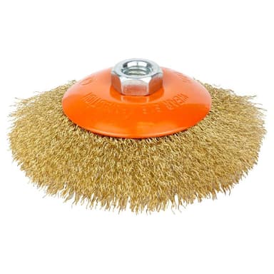 SIGMA Щітка для металу дротяна конусна Ø 125 мм М14×2 мм (латунь) Grad