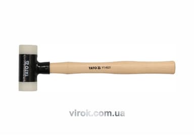 Молоток безінерційний YATO з дерев. ручкою, Ø= 45 мм, m= 490 г, l= 348 мм [6/36]