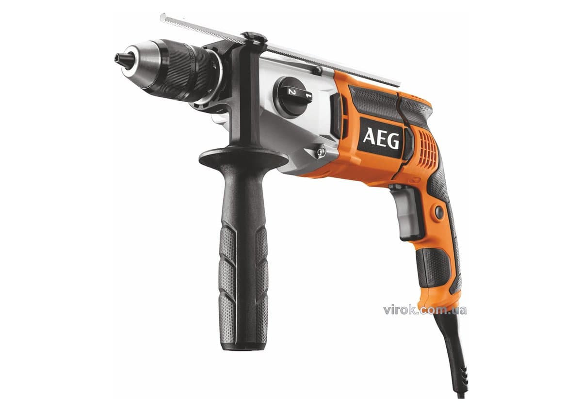 Дриль ударний мережевий AEG : 1100 Вт, самозатискний патрон Ø≤ 13 мм + кейс (SB2E1100RV)
