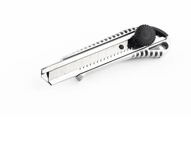 Ніж висувний 18мм металевий, обгумований корпус, гвинтовий замок