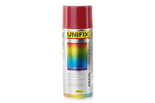 Емаль акрилова універсальна RAL 3001 Сигнальний червоний гл. 400мл UNIFIX