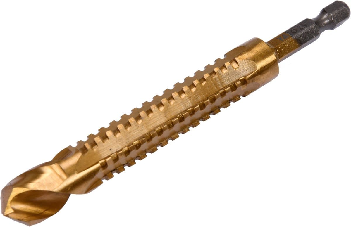 Свердло фрезерувальне по металу YATO : HSS-TIN, Ø= 13 мм, l= 120 мм, HEX - 1/4" [50/200]