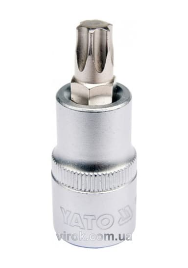 Головка торцева YATO квадрат 1/2 "TORX" Т50, L= 55 мм [40/240]
