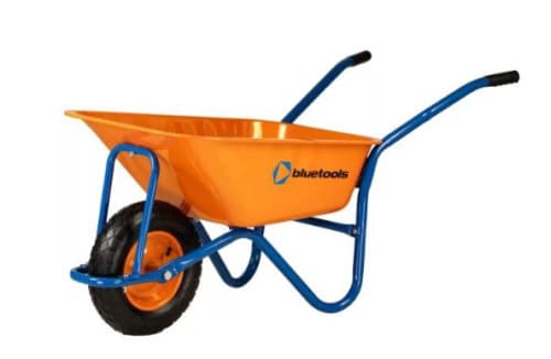 Тачка Dakar фарб 90л рама синя 0,8мм пневмо колесо, BLUETOOLS