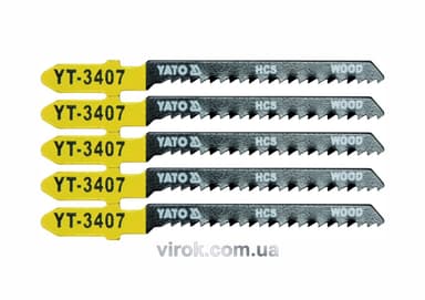 Полотно для електролобзика(дерево) YATO : 13TPI, L= 75 мм. Уп. 5 Шт. [50/250]