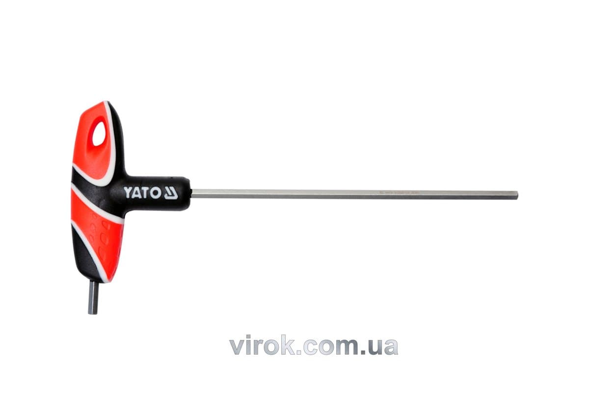 Ключ шестигранний YATO : тип "T", M4 мм, двосторонній, L= 140 мм [12/240]
