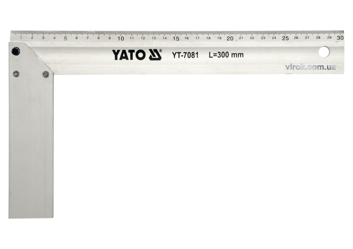 Кутник столярний алюмінієвий YATO : l= 300 мм [6/36]