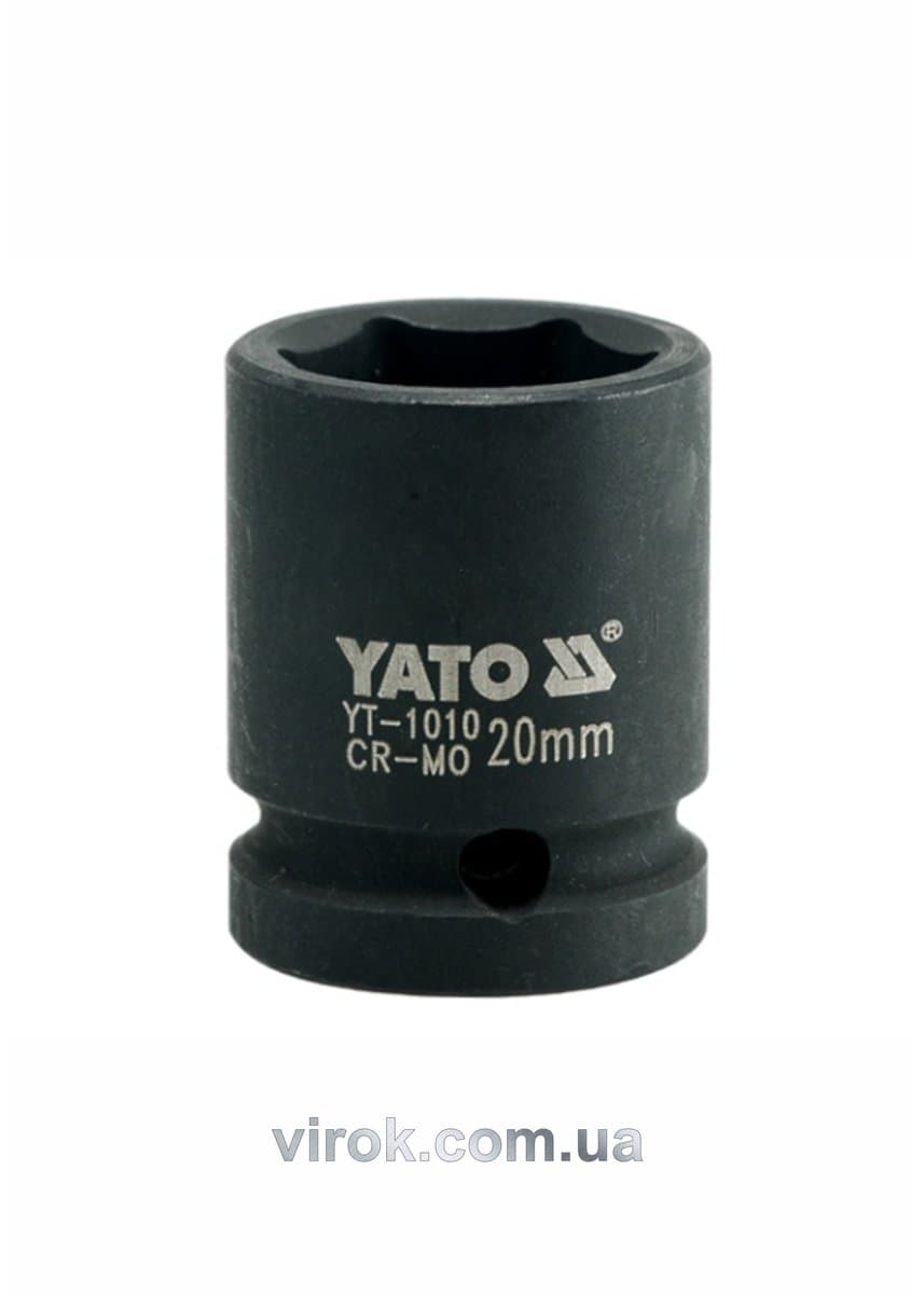 Головка торцева ударна 6-гранна YATO : квадрат 1/2", М= 20 мм, L= 39 мм [40/160]