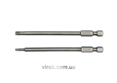 Набір насадок викруткових YATO : "TORX SECURITY" T10/T25, квадрат 1/4", L=100мм. 2 шт. [25/100]