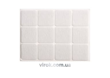 Протектор самоклеючий повстяний VOREL, 28х28мм, набір 12шт. [60/720]