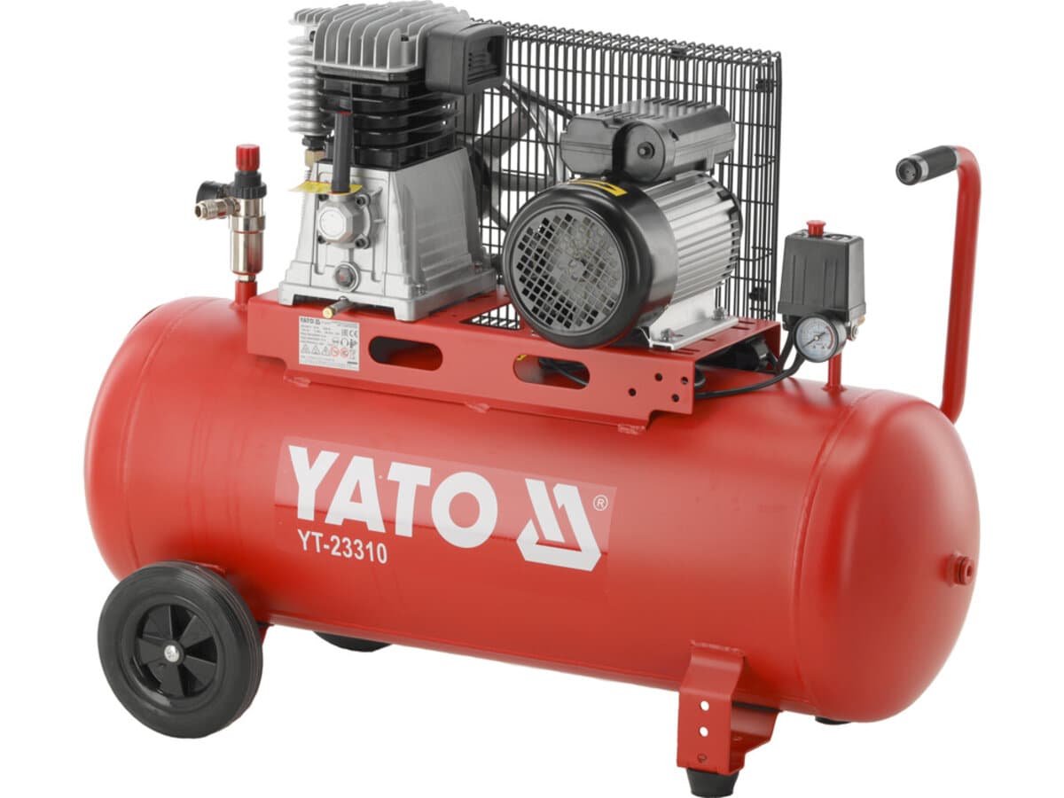 Компресор мережевий YATO 230 В, 2,2 кВт, тиск ≤ 8 Bar, под. повітря- 360 л/хв, ресивер- 100 л [1]