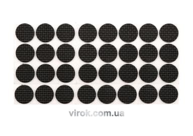 Протектор самоклеючий VOREL 18мм, набір 32шт чорні [24/432]